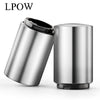 LPOW Bottle Openers Stainless Steel Push-type Beer Bottle Opener, Automatic Bottle Opener, Simple and Non-destructive